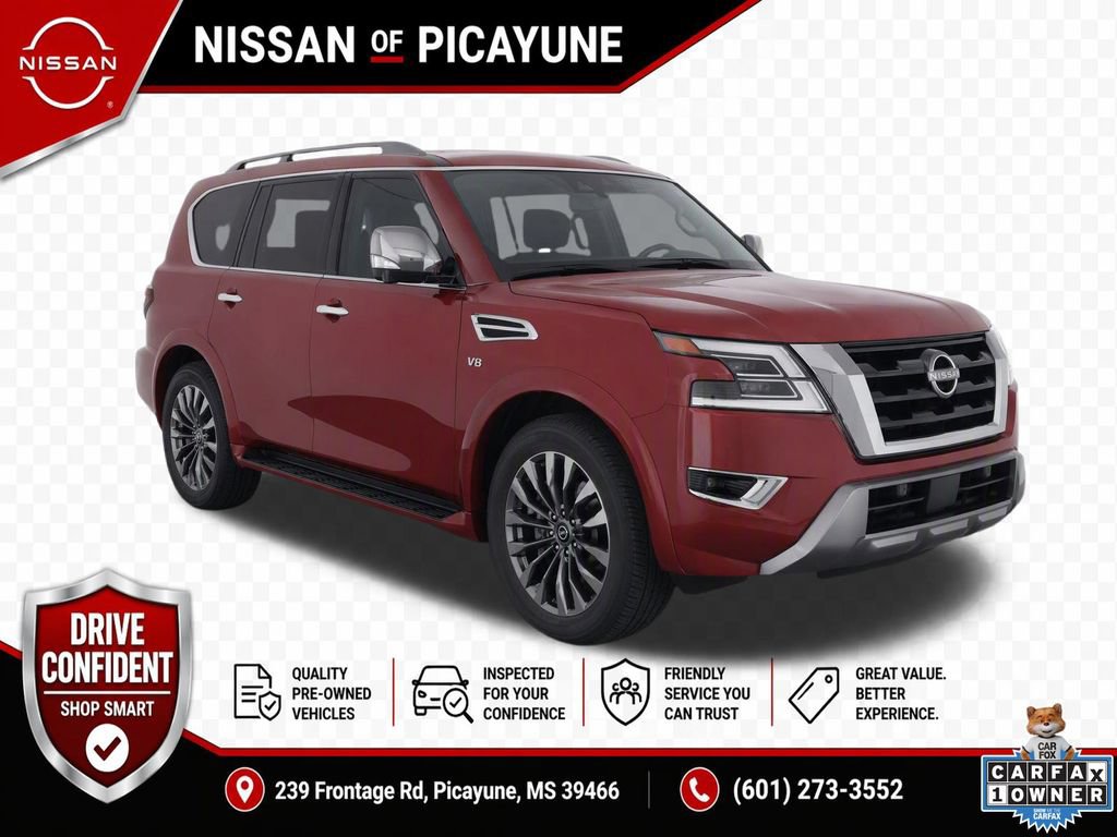 Certified 2023 Nissan Armada Platinum w/ Captain's Chairs Package RWD image 2