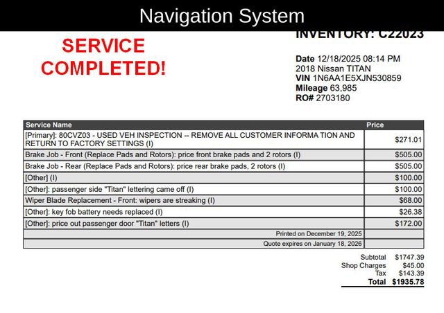 Used 2018 Nissan Titan SL image 9