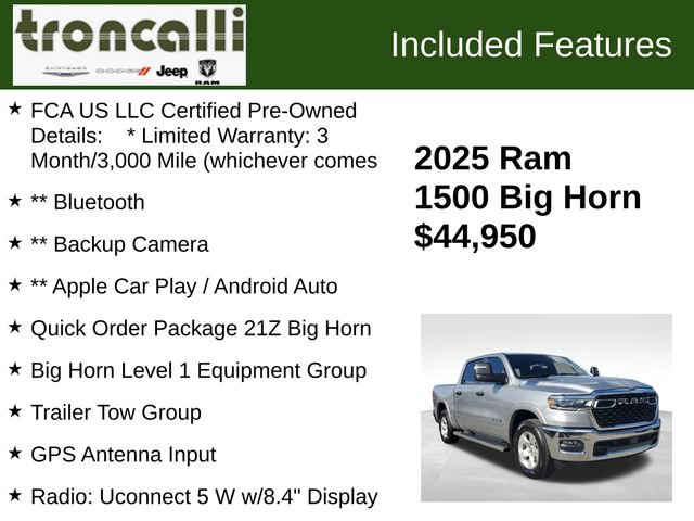 Certified 2025 RAM 1500 Big Horn image 5