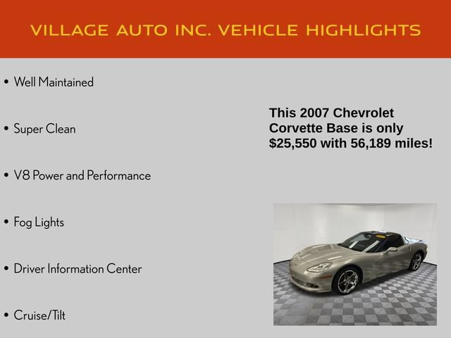 Used 2007 Chevrolet Corvette Coupe w/ Preferred Equipment Group RWD image 7