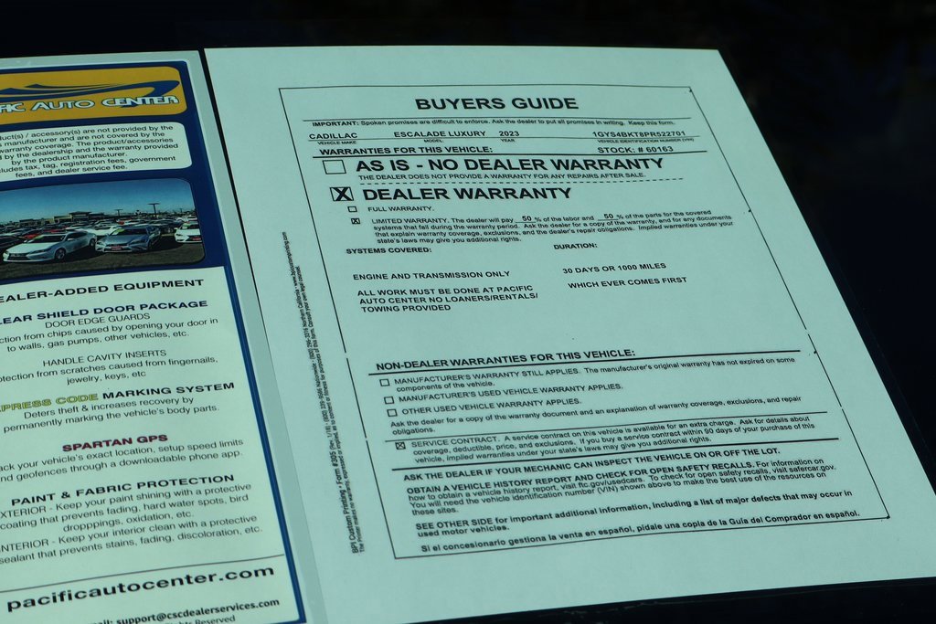 Used 2023 Cadillac Escalade Premium Luxury w/ LPO, Floor Liner Package image 59