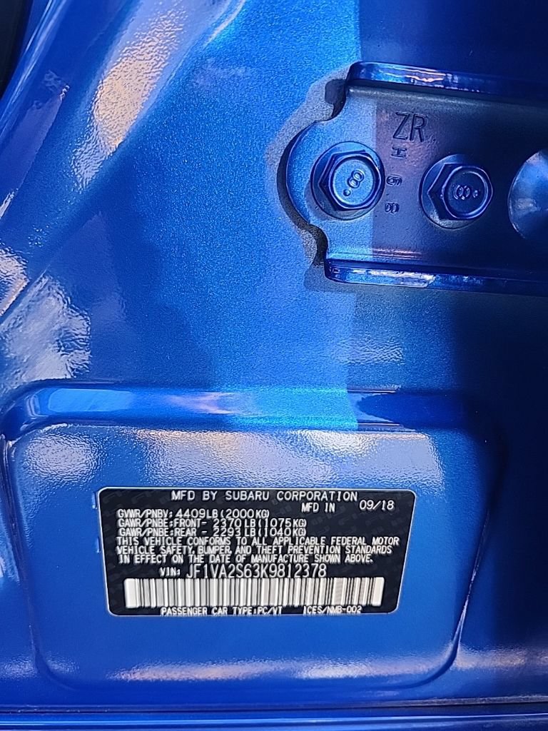 Used 2019 Subaru WRX STI