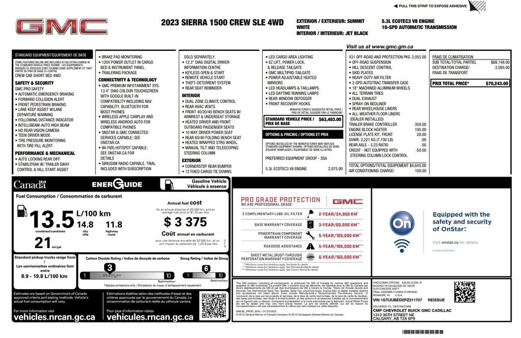 Used 2023 GMC Sierra 1500 SLE image 3