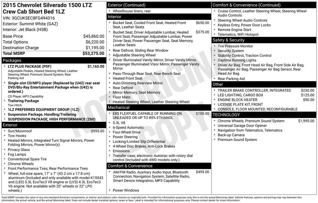 Used 2015 Chevrolet Silverado 1500 LTZ w/ LTZ Plus Package image 41