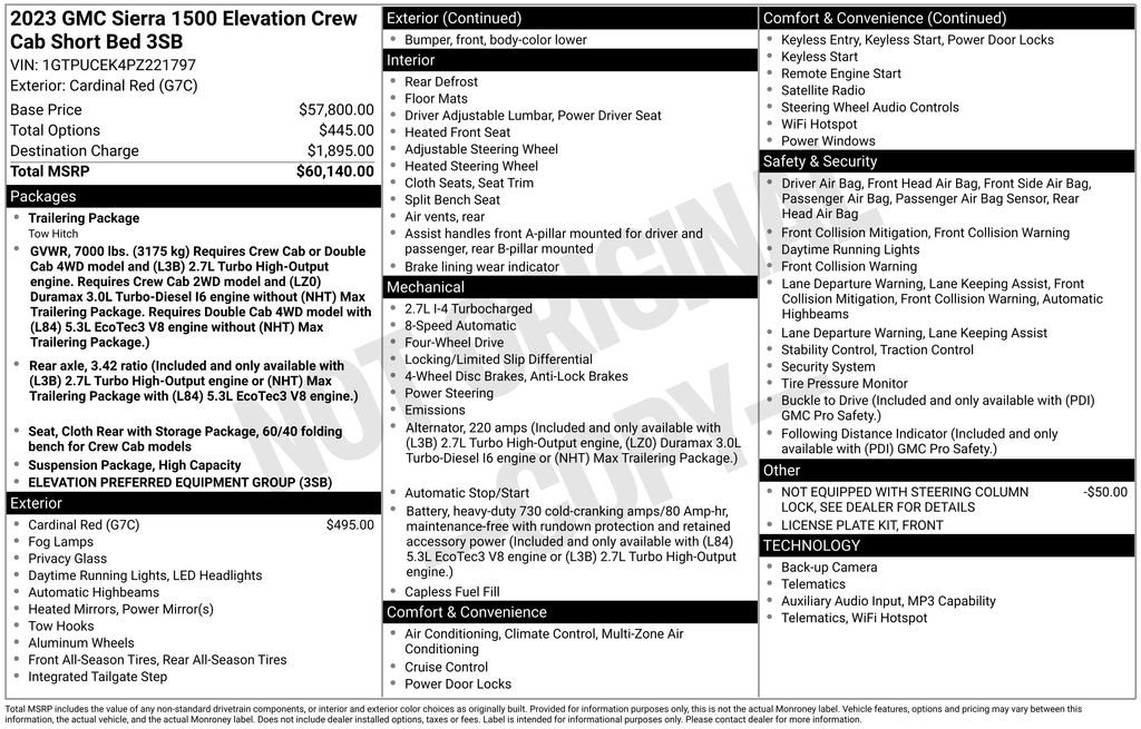 Used 2023 GMC Sierra 1500 Elevation AWD/4WD image 34