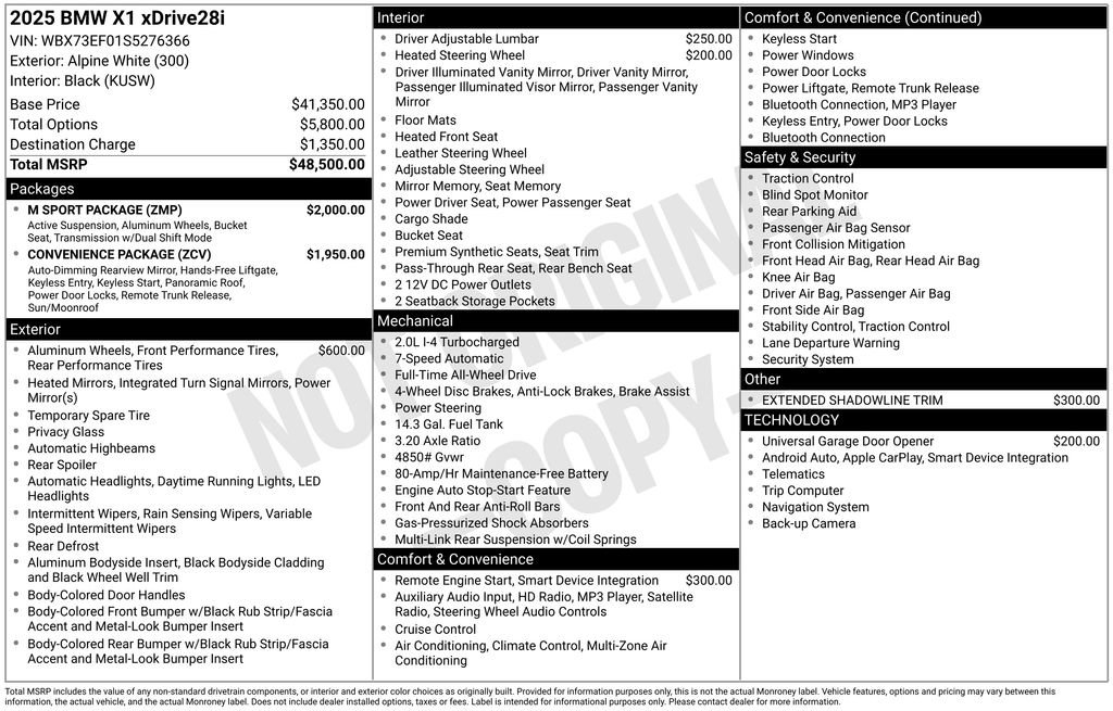 Used 2025 BMW X1 xDrive28i w/ M Sport Package image 5