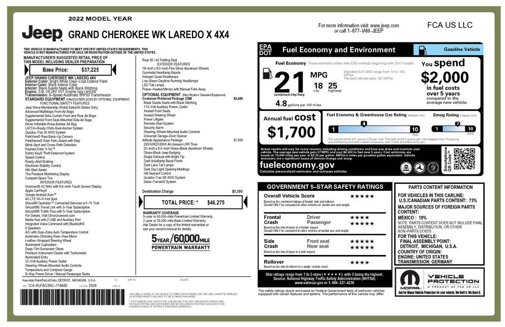 Used 2022 Jeep Grand Cherokee Laredo X image 4