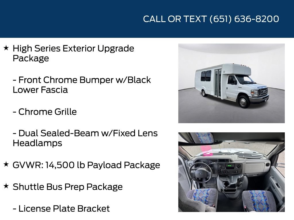 Used 2015 Ford E-450 and Econoline 450 Super Duty w/ Shuttle Bus Prep Package RWD image 5