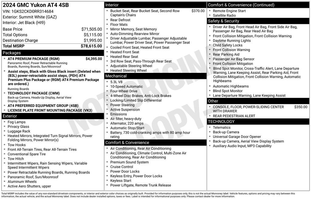 Used 2024 GMC Yukon AT4 w/ AT4 Premium Package image 5