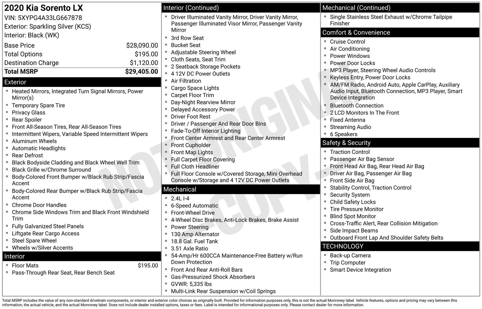 Used 2020 Kia Sorento LX image 57