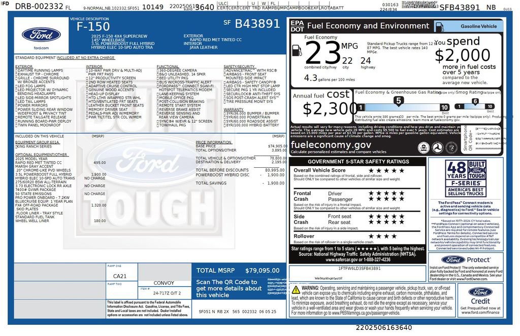 Used 2025 Ford F150 King Ranch w/ FX4 Off-Road Package AWD/4WD image 45