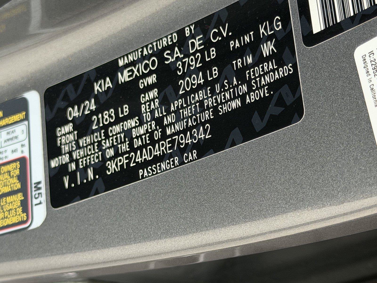 Used 2024 Kia Forte LXS FWD image 30