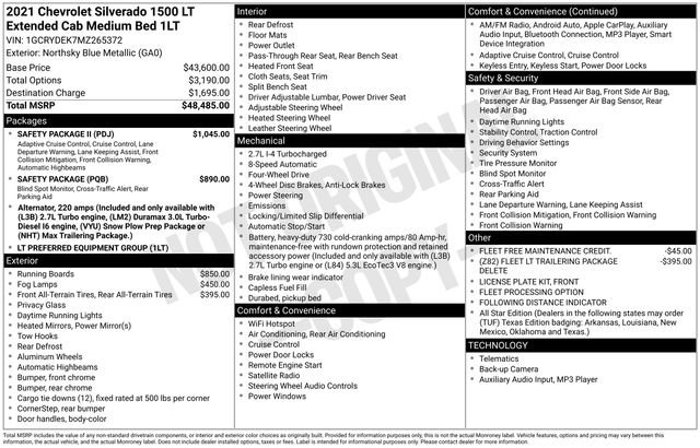 Used 2021 Chevrolet Silverado 1500 LT w/ Safety Package II AWD/4WD image 3