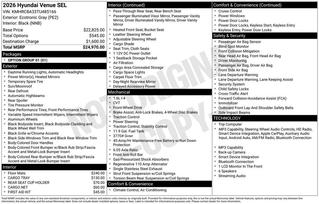 New 2026 Hyundai Venue SEL FWD image 37