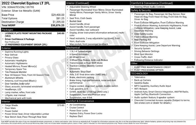 Used 2022 Chevrolet Equinox LT AWD/4WD image 14