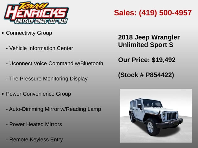 Used 2018 Jeep Wrangler Unlimited Sport S AWD/4WD image 6
