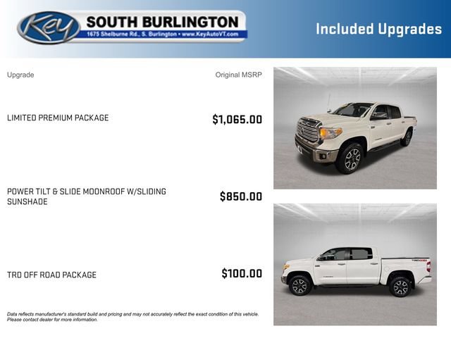 Used 2017 Toyota Tundra Limited w/ Limited Premium Package AWD/4WD image 3