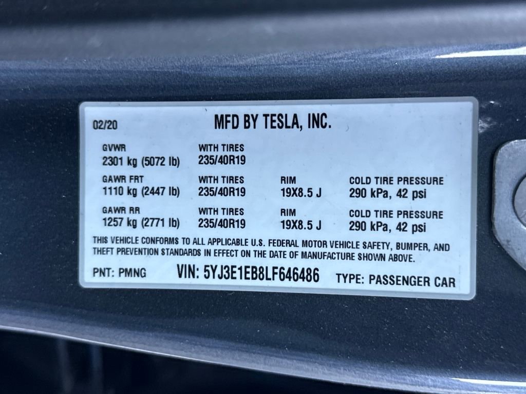 Used 2020 Tesla Model 3 Long Range image 30