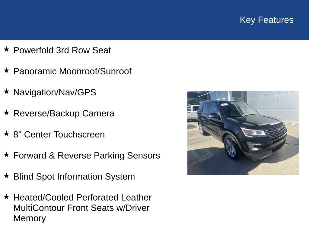 Used 2017 Ford Explorer Limited w/ Equipment Group 301A FWD image 38