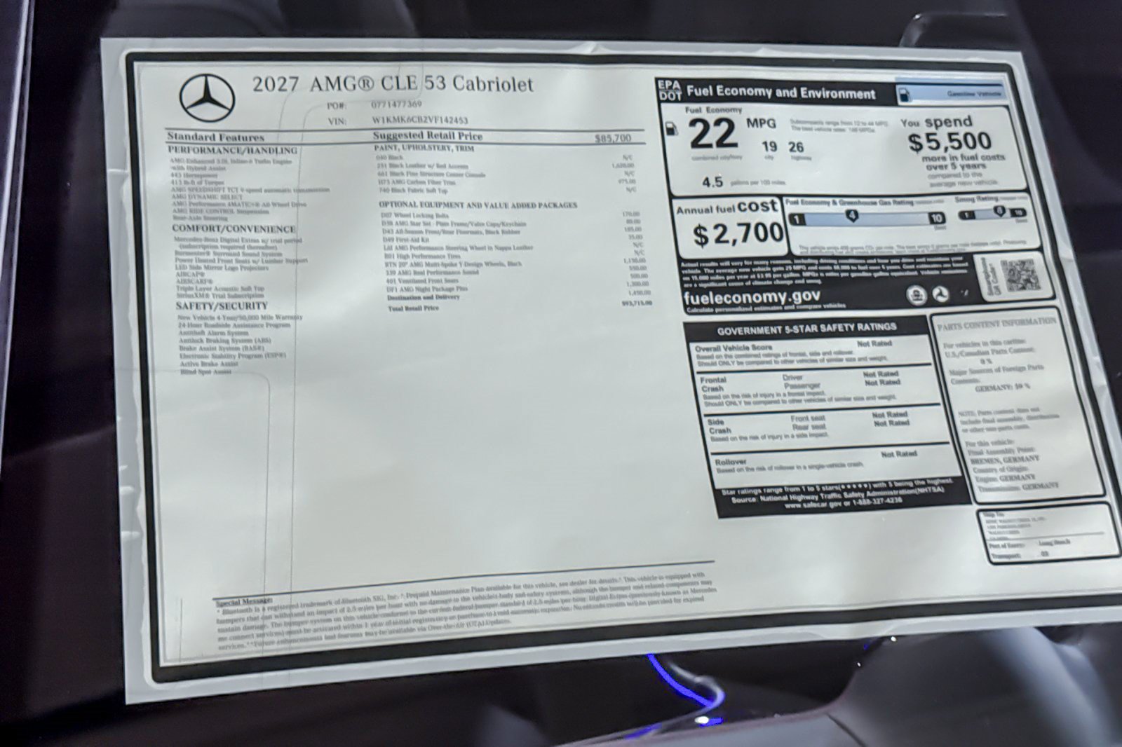 New 2027 Mercedes-Benz CLE 53 AMG 4MATIC Cabriolet image 29