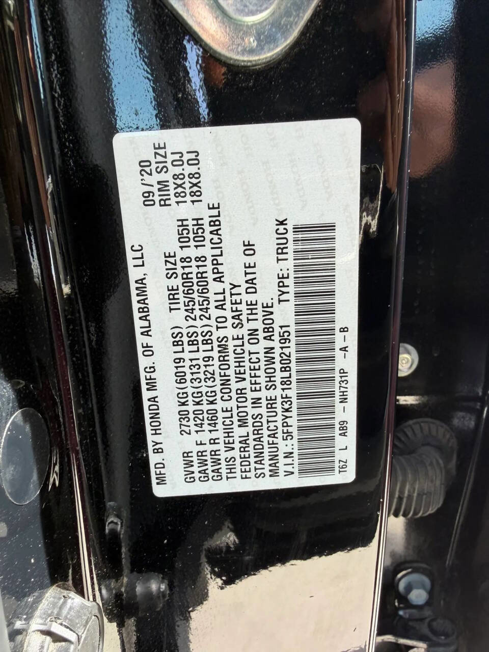 Used 2020 Honda Ridgeline Sport image 30