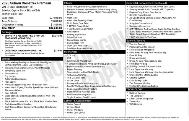 Certified 2025 Subaru Crosstrek 2.0i Premium image 22