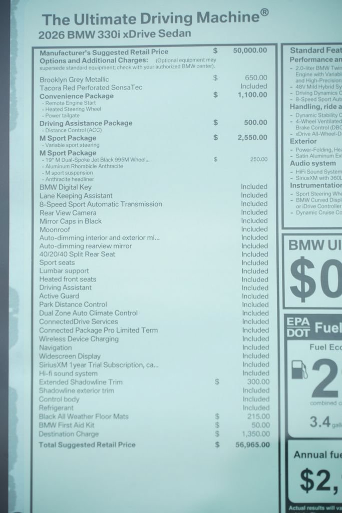 New 2026 BMW 330i xDrive Sedan AWD/4WD image 11