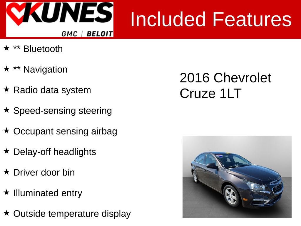 Used 2016 Chevrolet Cruze LT image 2