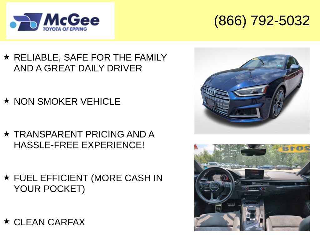 Used 2018 Audi S5 Premium Plus w/ Navigation Package AWD/4WD image 4