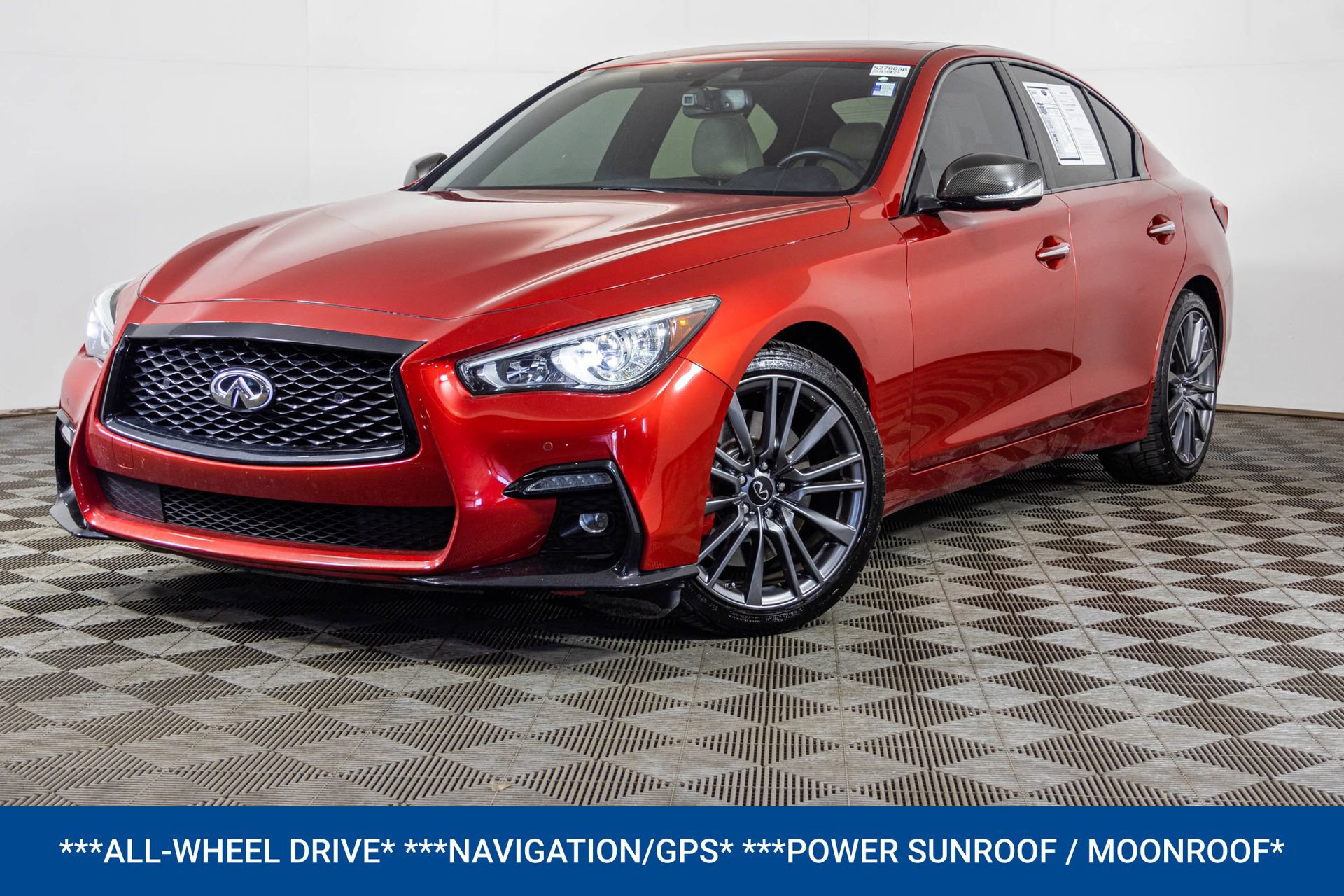 Used 2021 INFINITI Q50 Red Sport 400 w/ Proactive Package AWD/4WD image 2