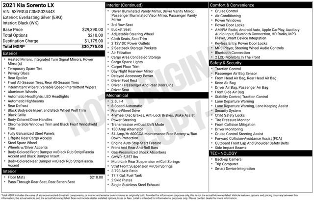 Used 2021 Kia Sorento LX image 15