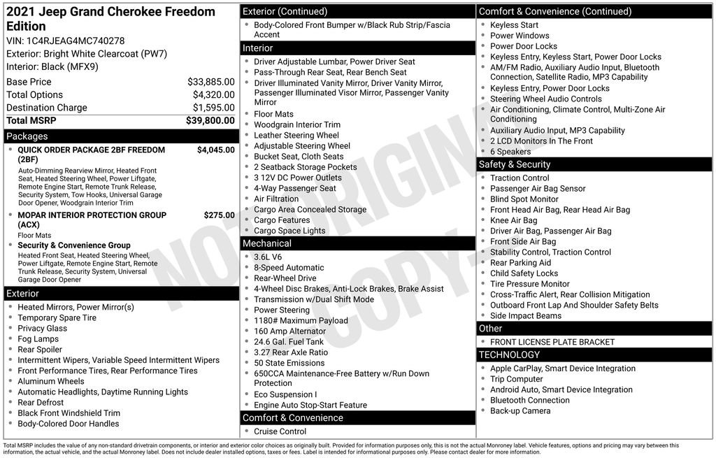 Used 2021 Jeep Grand Cherokee Freedom Edition image 7