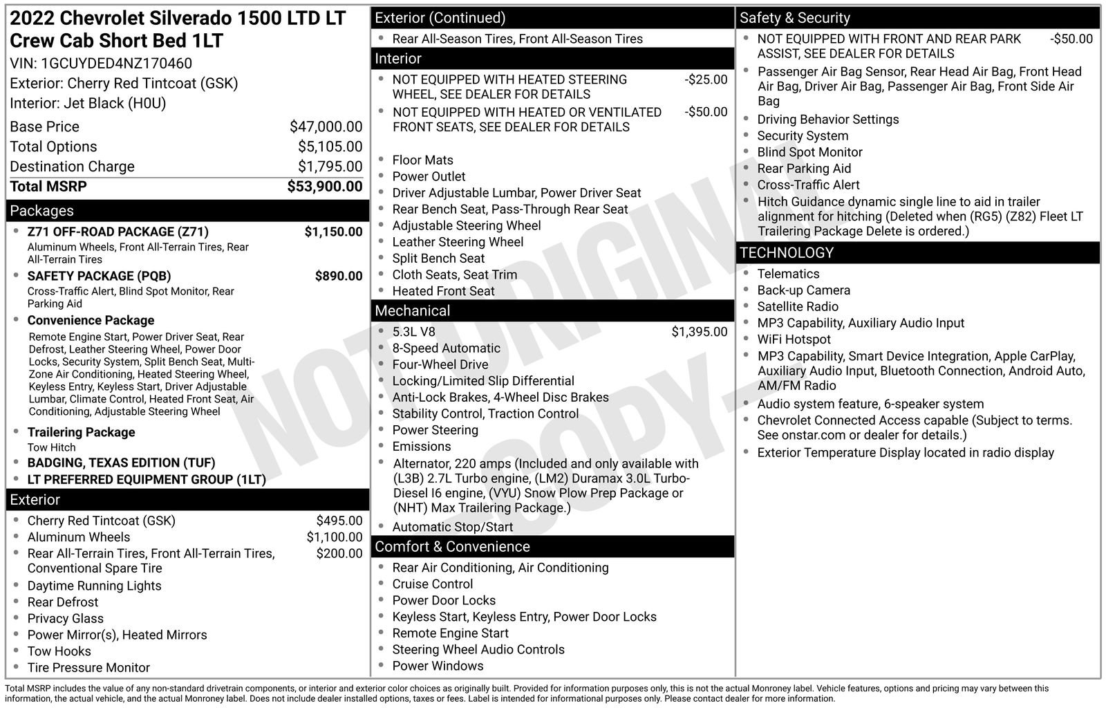 Used 2022 Chevrolet Silverado 1500 LT w/ Z71 Off-Road Package AWD/4WD image 33