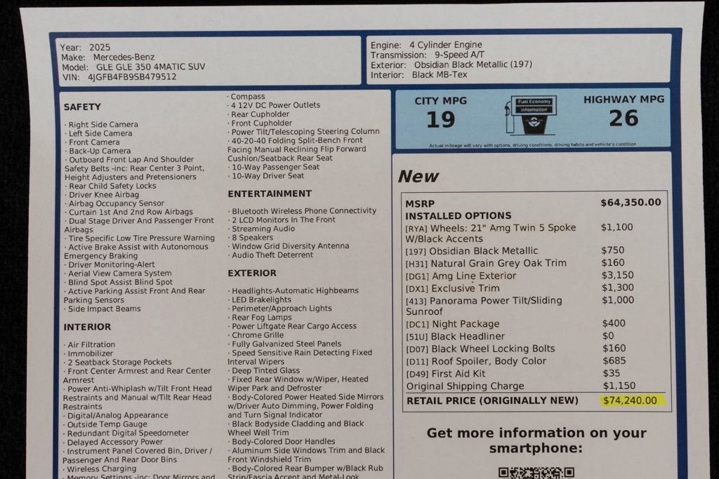 Used 2025 Mercedes-Benz GLE 350 4MATIC image 51