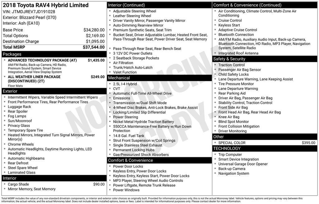 Used 2018 Toyota RAV4 Limited w/ Advanced Technology Package image 2