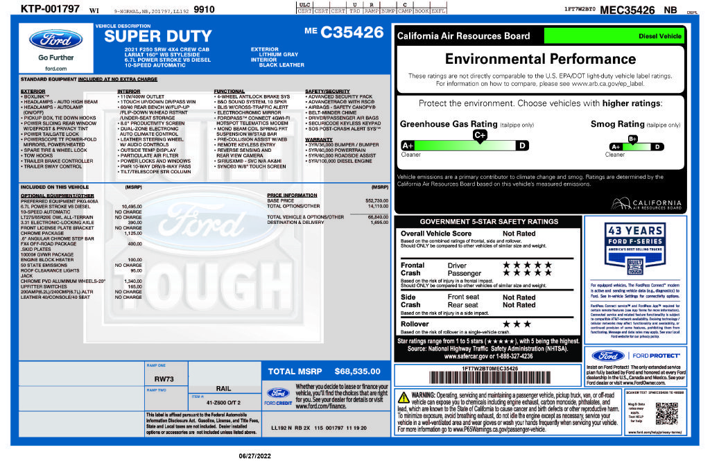 Used 2021 Ford F250 Lariat w/ Chrome Package AWD/4WD image 4