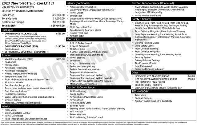 Used 2023 Chevrolet TrailBlazer LT w/ Convenience Package AWD/4WD image 20