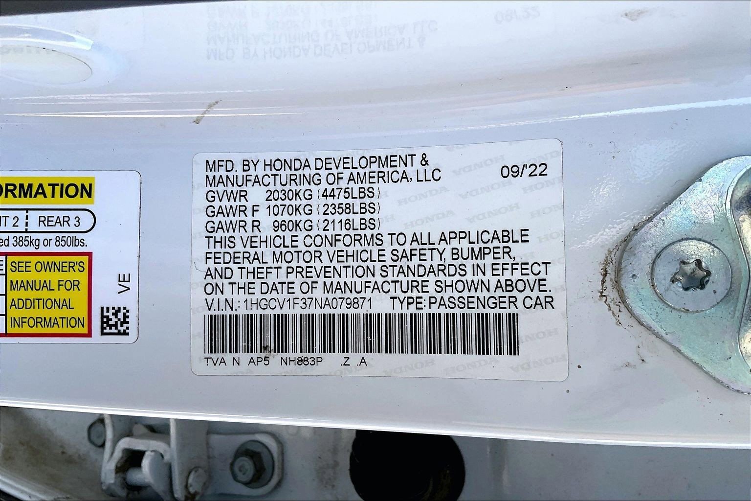 Used 2022 Honda Accord Sport image 27