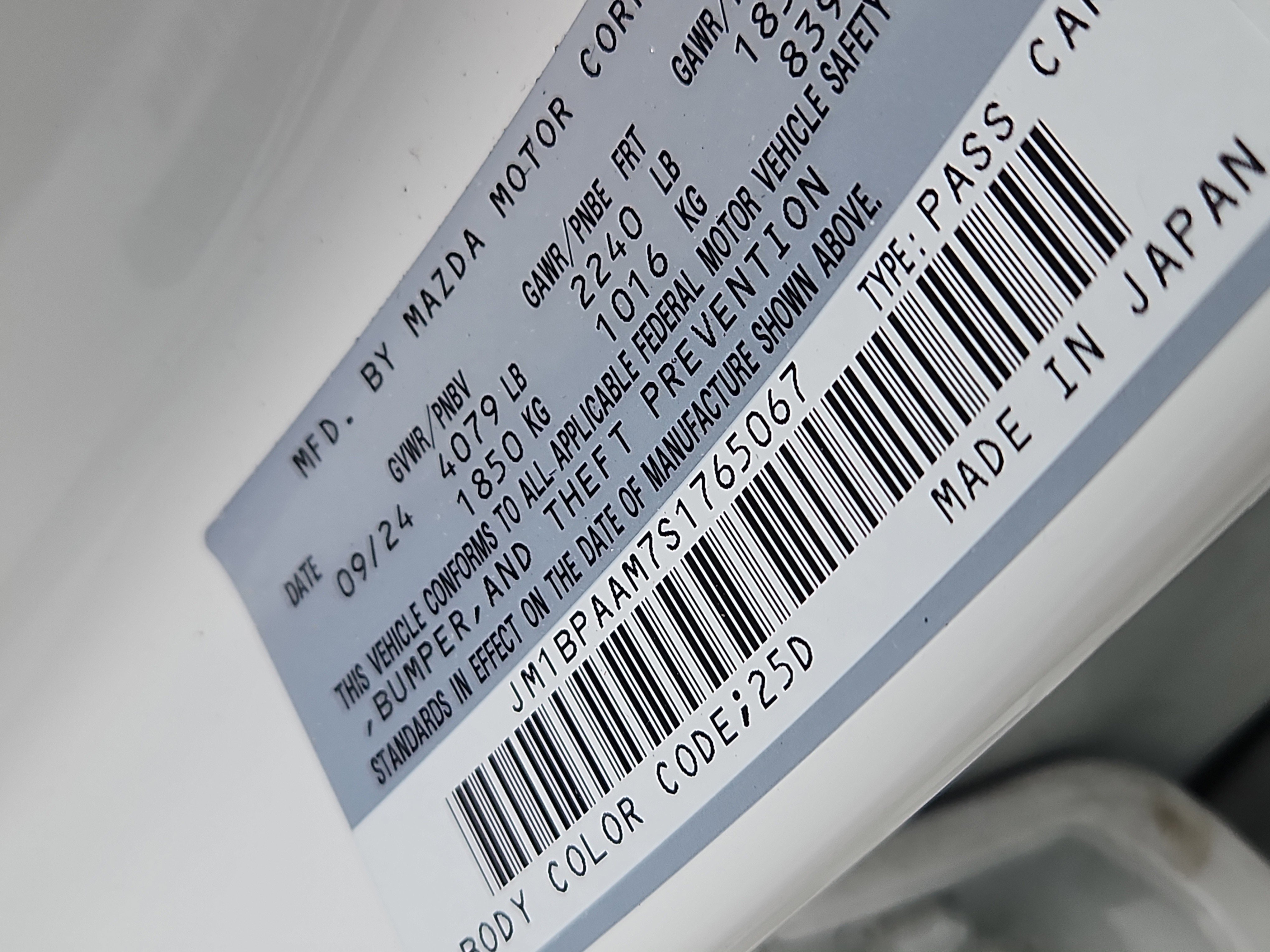 Certified 2025 MAZDA MAZDA3 s image 7