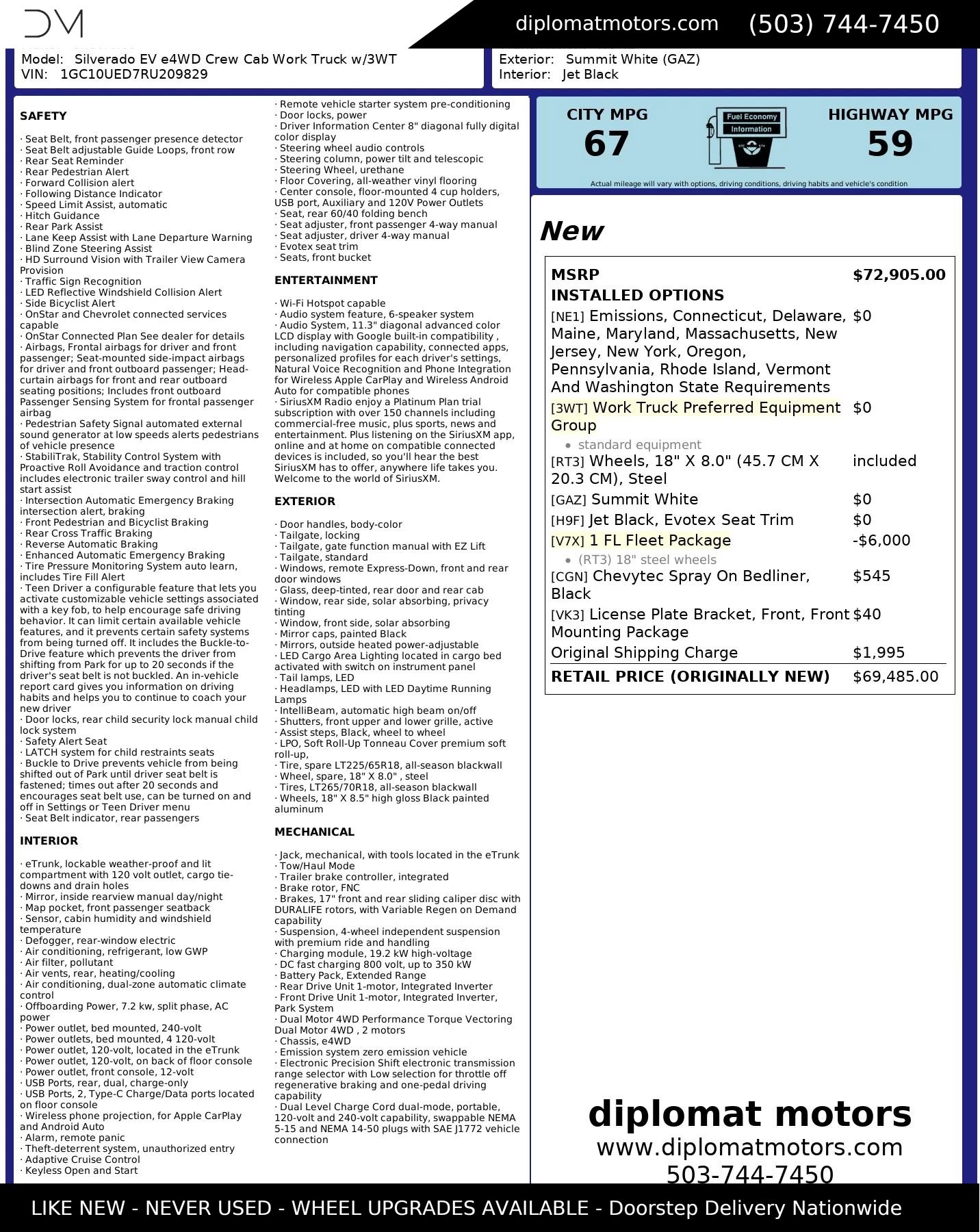 Used 2024 Chevrolet Silverado EV W/T image 2