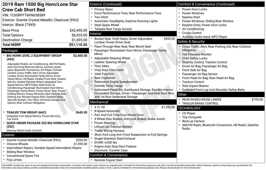 Used 2019 RAM 1500 Big Horn image 2