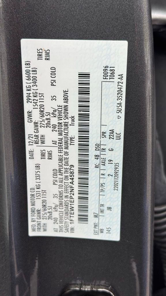 Used 2022 Ford F150 XL w/ STX Appearance Package AWD/4WD image 8