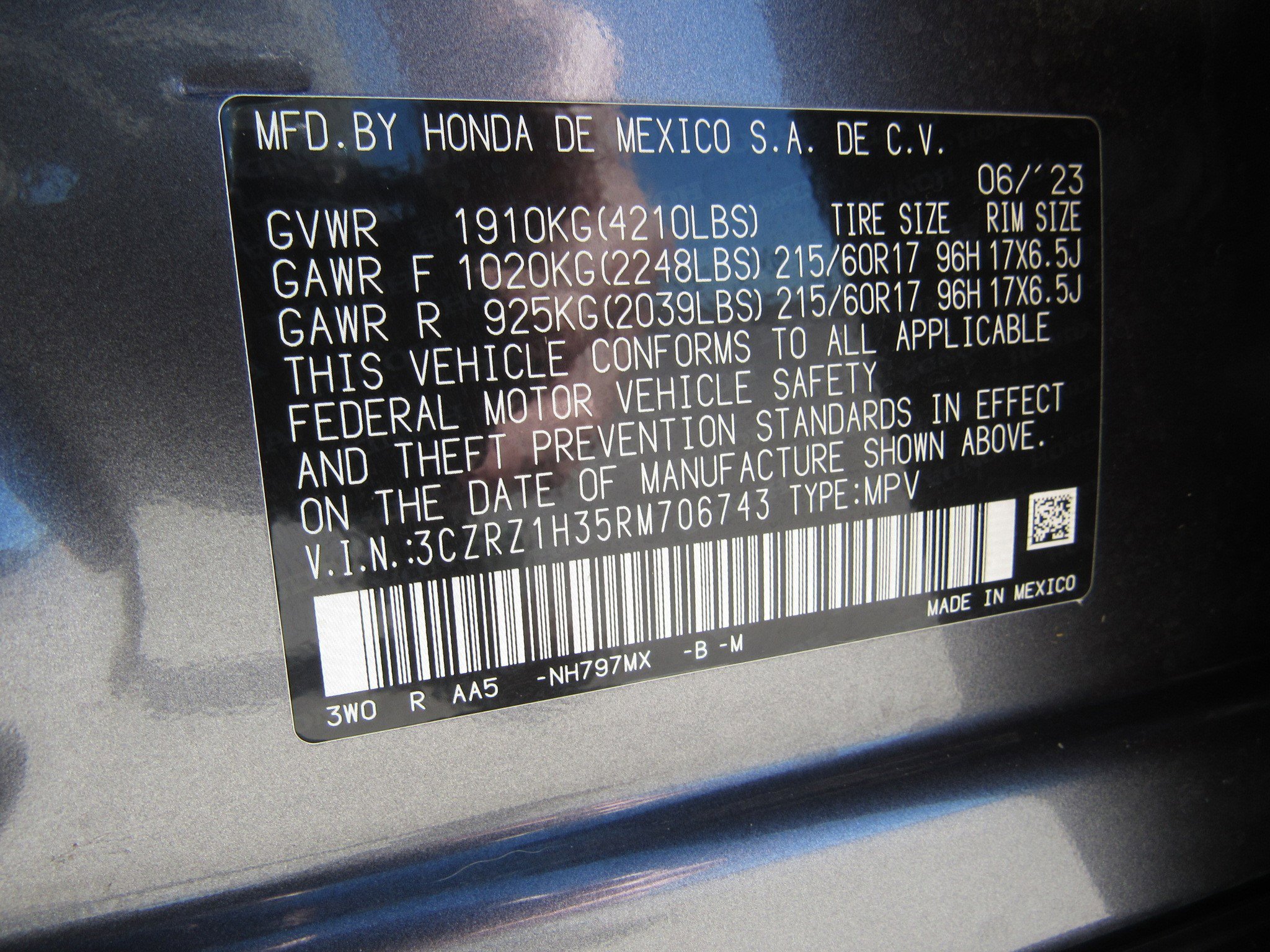 Certified 2024 Honda HR-V LX image 24