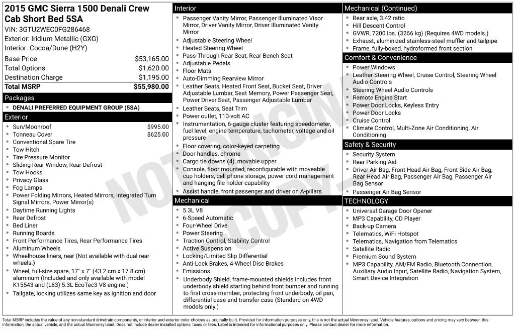 Used 2015 GMC Sierra 1500 Denali AWD/4WD image 5