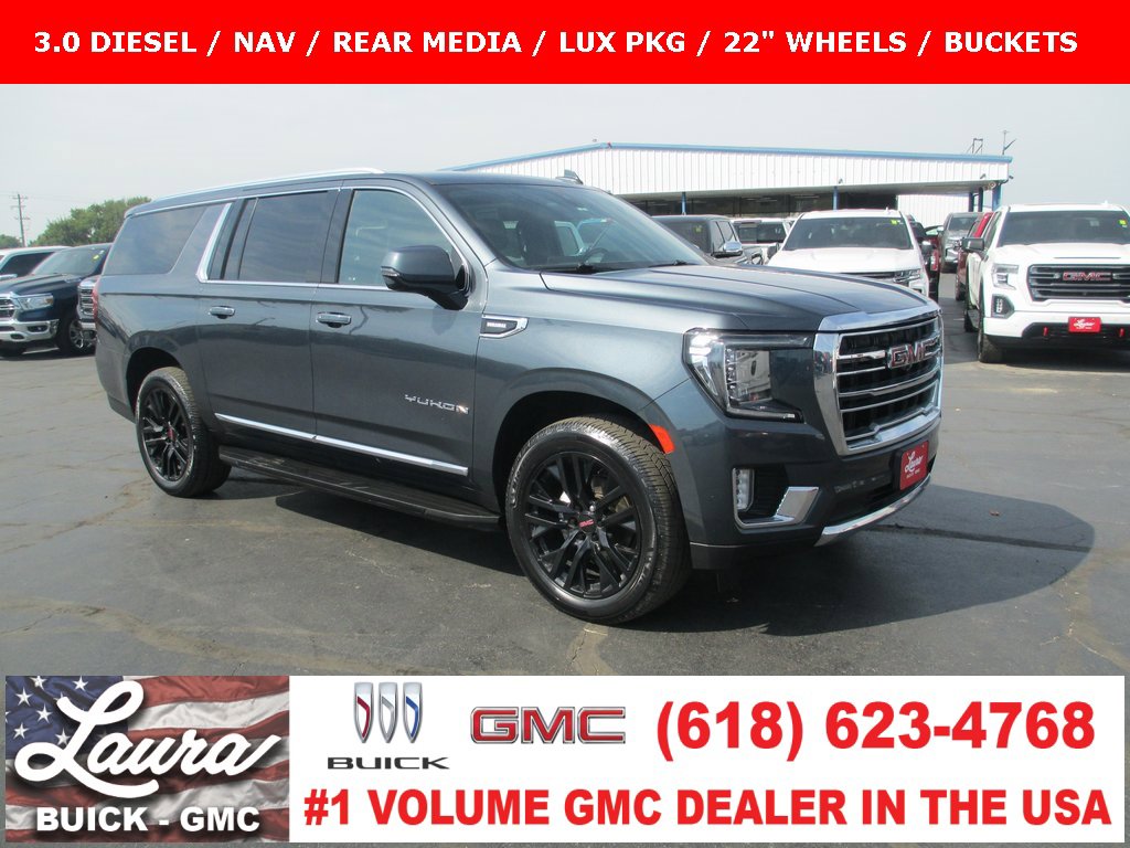 Used 2021 GMC Yukon XL SLT w/ Rear Media and Nav Package