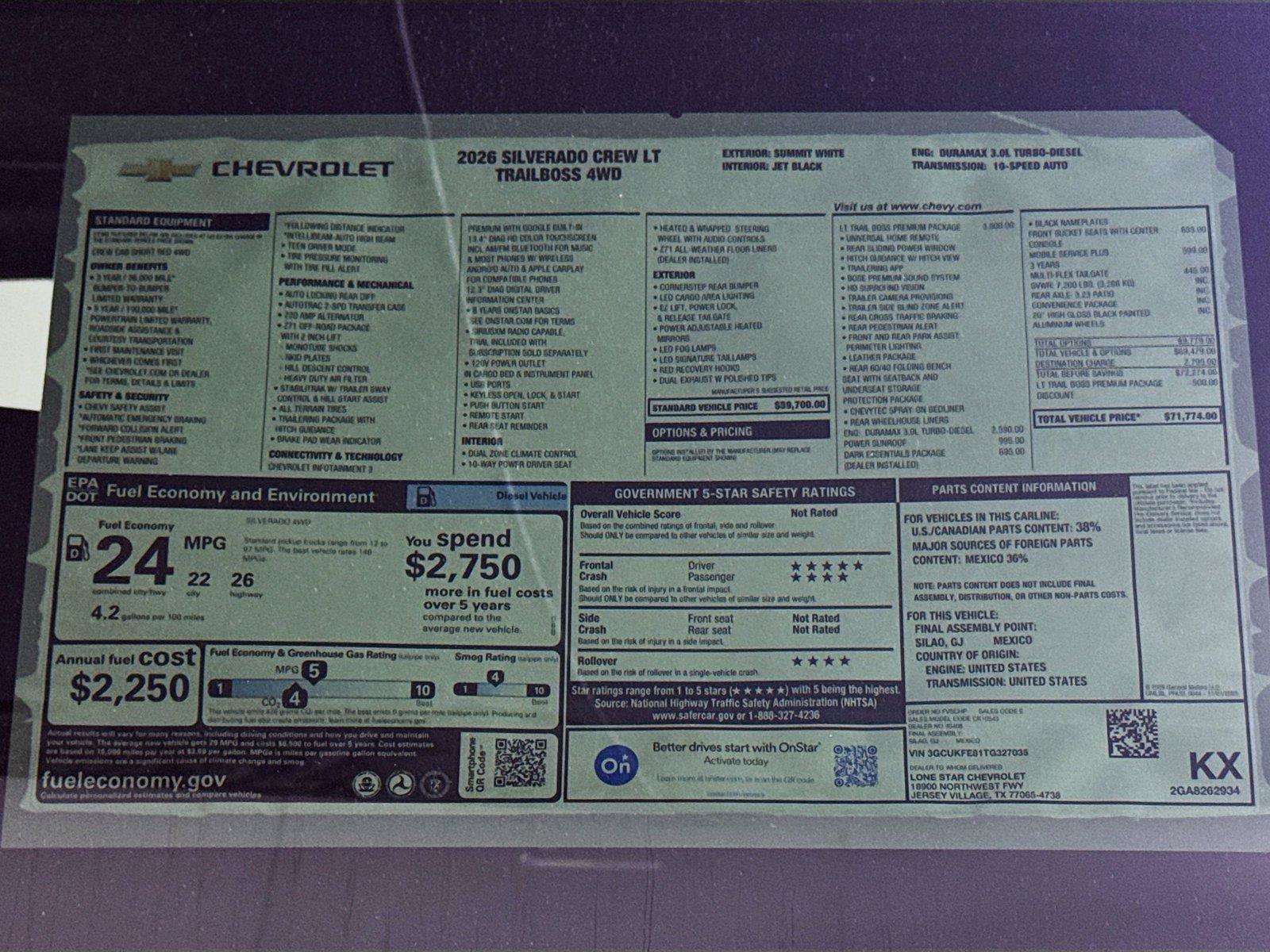 New 2026 Chevrolet Silverado 1500 LT Trail Boss w/ LT Trail Boss Premium Package AWD/4WD image 20