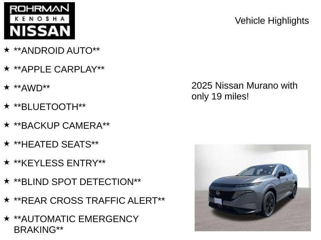 New 2025 Nissan Murano SV image 7