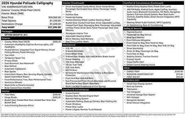 New 2026 Hyundai Palisade Calligraphy FWD image 29