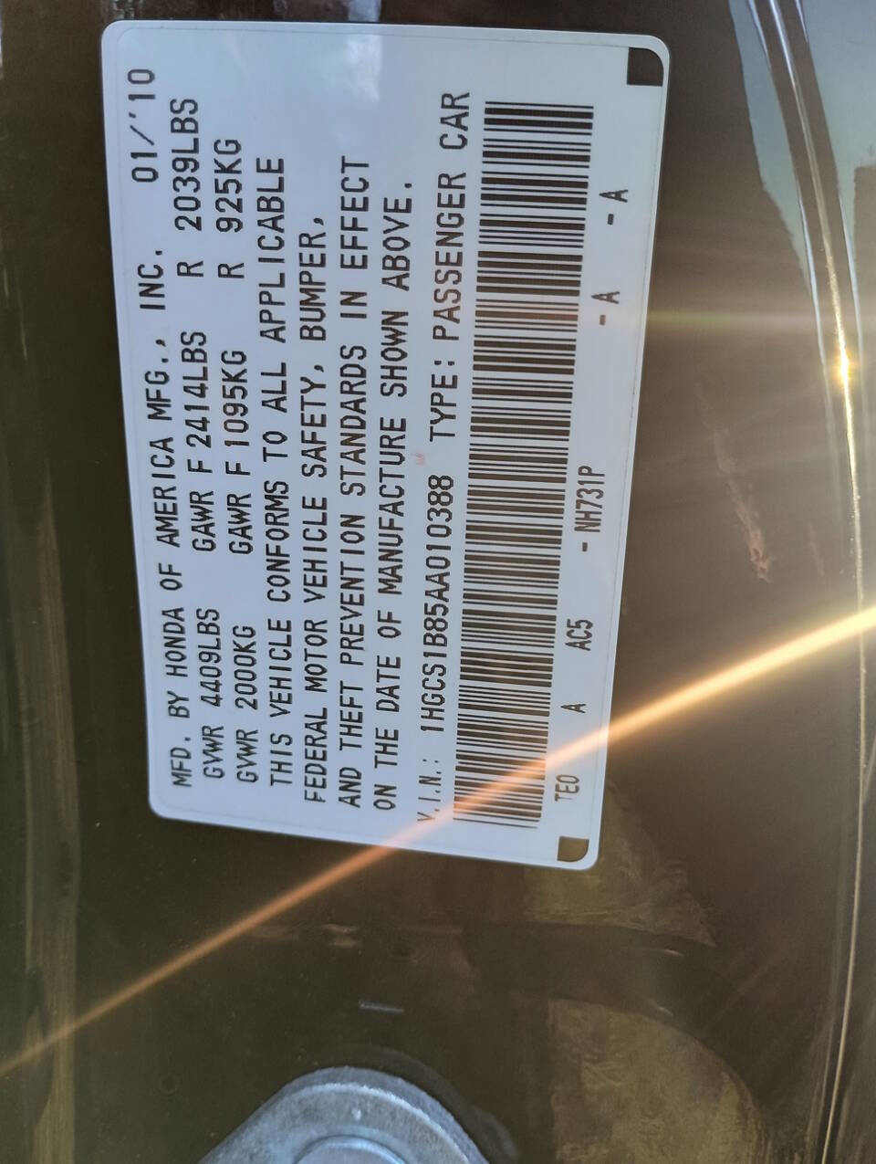 Used 2010 Honda Accord EX-L image 20