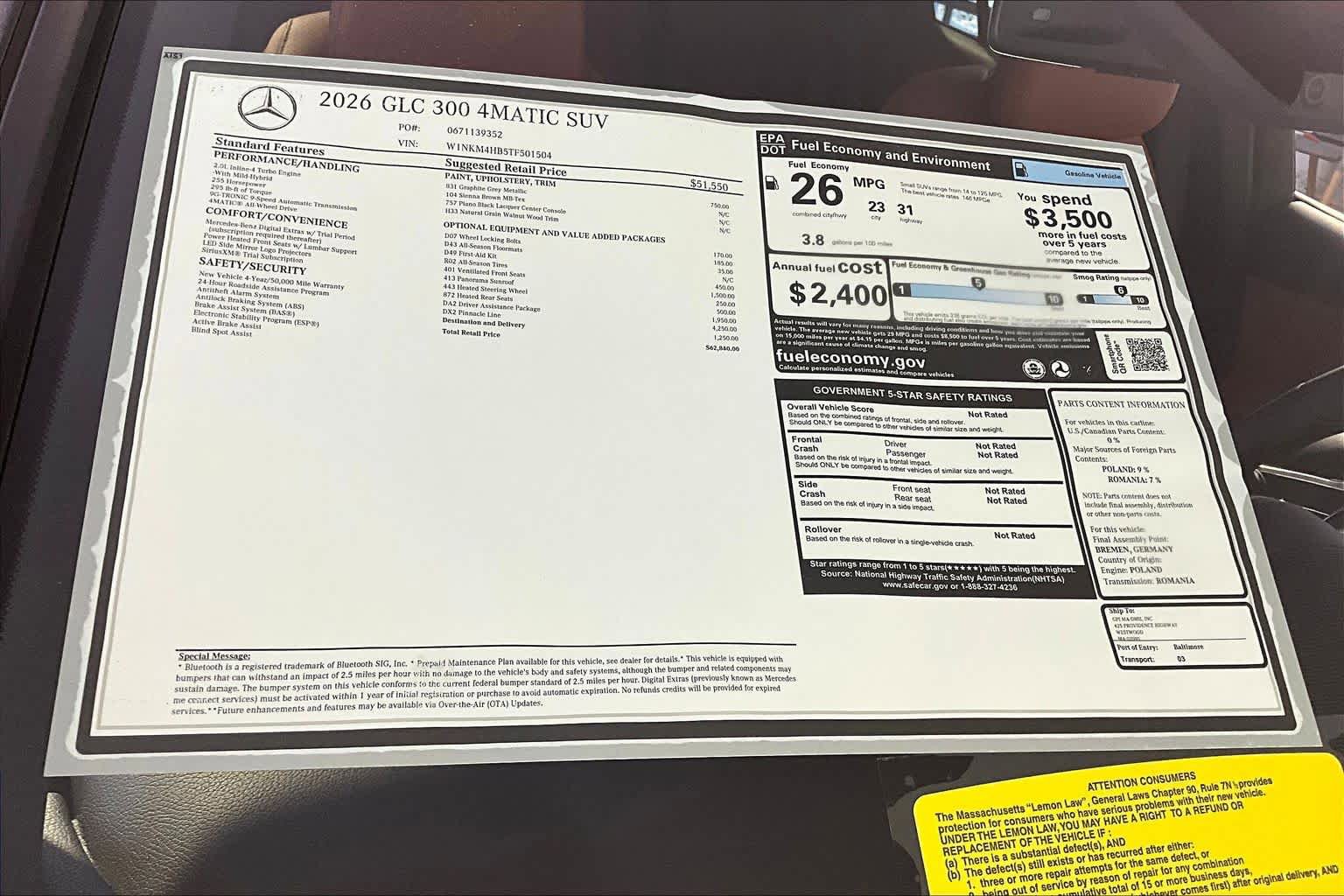 New 2026 Mercedes-Benz GLC 300 4MATIC image 18